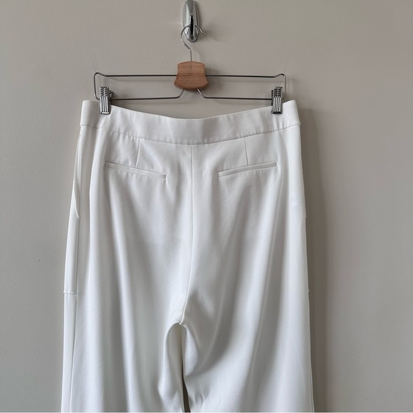 DEREK Lam 10 Crosby-Off White High Rise Stretch Crepe Long Trousers (Size:8) - Picture 8 of 11